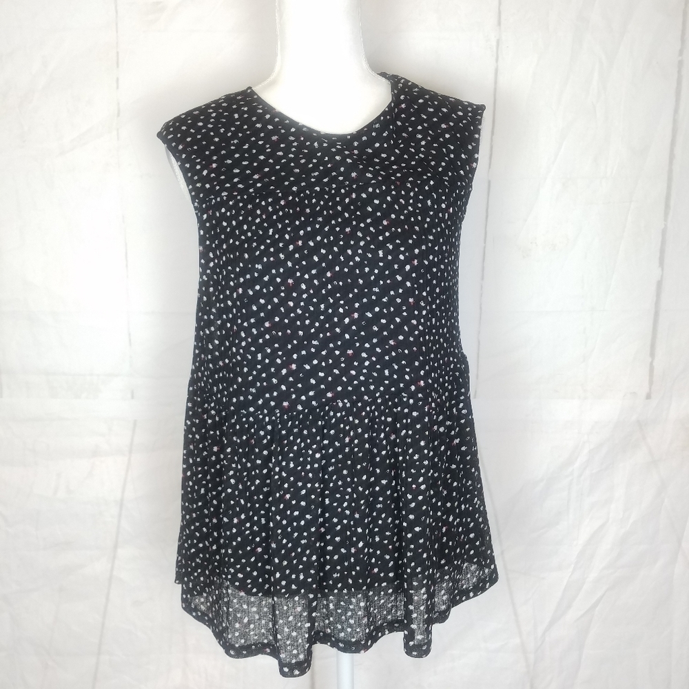 Juicy couture black sleeveless babydoll top